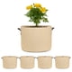 thumbnail image 1 of Uxcell 5 Paquete de Bolsas de Cultivo para Plantas 10 Galones Bolsas de Cultivo de Tela Gruesa de 300G con Asas Macetas de Jardín Caqui, 1 of 7