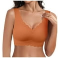 thumbnail image 2 of HOWPAY Full Coverage Bras for Women Push up Wireless No Underwire Supportive Stretch Sports Pullover Bralettes Comfortable Soft Underwear Orange M, 2 of 9