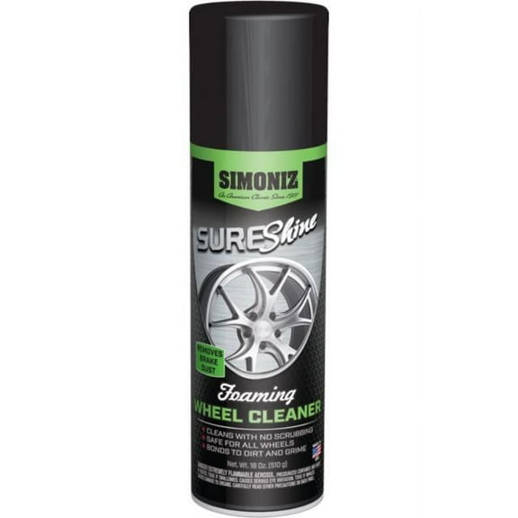 Simoniz Foaming Wheel Cleaner - Wheel Spray Cleaner and The Best Car Wheel Cleaner - Safe for all Car Wheels, 18 oz