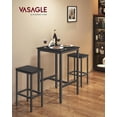 thumbnail image 4 of Bar Table, Small Kitchen Dining Table, High Top Pub Table, Height Cocktail Table for Living Room Party, Sturdy Metal Frame, 23.6 x 23.6 x 36.2 Inches for Narrow Spaces, 4 of 7