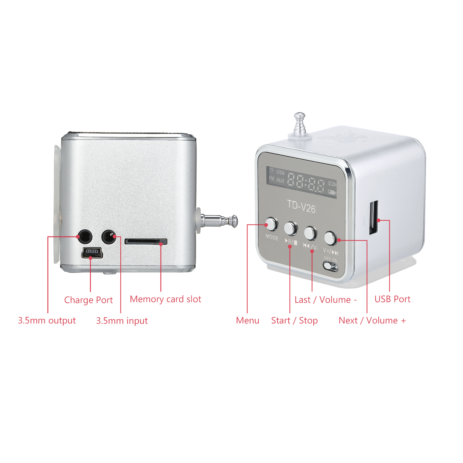 wired speaker for mp3 player