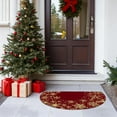 thumbnail image 5 of Christmas Carpet Entrance Door Semicircle Mat Household Absorbent Nonslip Foot Mat Dirt Proof Mat Bathroom Nonslip Mat, 5 of 6