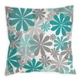 thumbnail image 6 of Husfou 4pcs Linen Pillow Covers 18x18 inch Turquoise and Grey Decorative Throw Pillow Case for Couch Modern Daisy Cushion Cover for Home Sofa Bedroom Decor, 6 of 9