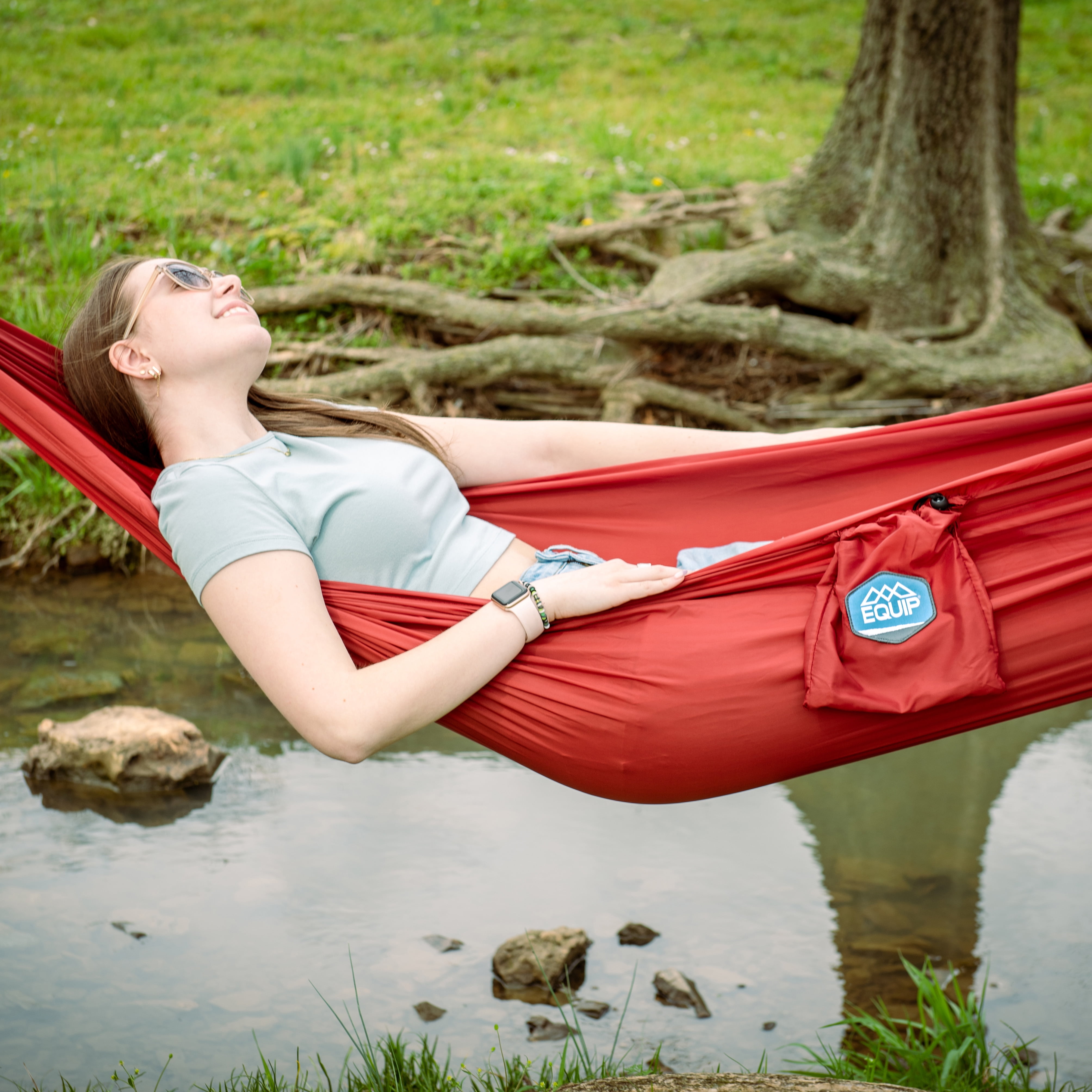 Equip 1 Person Tree Hammock Red Bloodstone, Size 108" L x 56" W x .05" H
