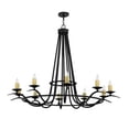 thumbnail image 4 of Meyda Tiffany 117545 Octavia 10 Light 60" Wide Taper Candle Style Chandelier - Black, 4 of 4