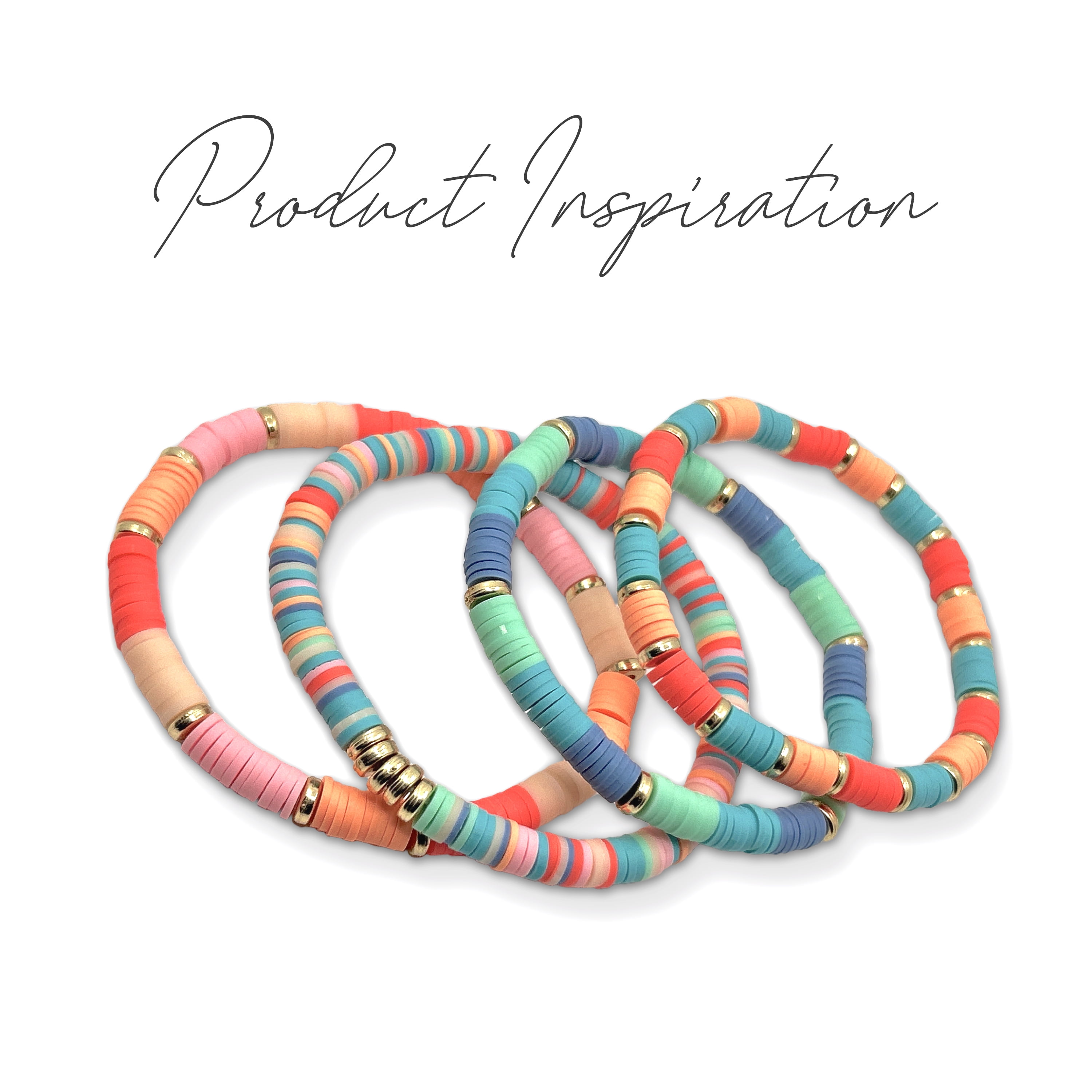 Blue Moon Beads 85% Clay / 15% CCB Heishi Beads Coastal Color Mix, 6mm, 8 Colors