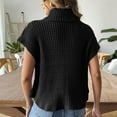 thumbnail image 5 of Wensltd Women's Turtleneck Sweater Vest Fall Knit Pullover Casual Trendy Long Sleeve Tops, 5 of 6