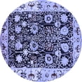 thumbnail image 1 of Ahgly Company Indoor Round Oriental Blue Traditional Area Rugs, 8' Round, 1 of 4