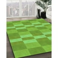 thumbnail image 3 of Ahgly Company Machine Washable Indoor Square Transitional Emerald Green Area Rugs, 5' Square, 3 of 7