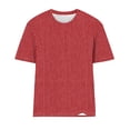 thumbnail image 4 of Blusas para las Mujeres Casual Impreso Cuello Redondo Suéter Manga Corta Blusa, Ligero Casual Top, 4 of 4