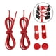 thumbnail image 4 of 1 par de cordones elásticos para zapatillas, sin atar, con cierre elástico rojo, 4 of 9