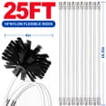 thumbnail image 4 of Dryvenck 25FT Dryer Vent Cleaner Kit , Flexible Dryer Lint Remover for Easy Cleaning with Synthetic Brush Head Use with or Without a Power Drill, 4 of 10