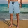 thumbnail image 2 of Men Summer Shorts Casual Fashion Solid With Pocket Elastic Waist Short Pants, 2 of 7