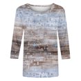 thumbnail image 4 of Aloohaidyvio Women's Plus Size 3/4 Sleeve Tunic Tops ,Women's Summer Boho Floral Blouse,2024 Business Loose Daily T Shirt 2XL, 4 of 4