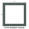 thumbnail image 2 of Dark Grey Suede Picture Frame Mat for 26x26 Frames - Fits 21x21 Photos - 50 Mats, 2 of 7