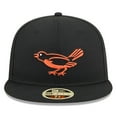 thumbnail image 2 of Men's New Era Black Baltimore Orioles Baseball Hall of Fame 59FIFTY Fitted Hat, 2 of 5