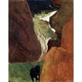 thumbnail image 2 of Gauguin, Paul 26x32 White Modern Wood Framed Museum Art Print Titled - Above the Abyss Au Dessus du Gouffre, 2 of 4