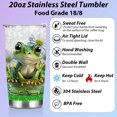 thumbnail image 2 of Inspirational Gifts for Women Tumbler, Positive Frog Gifts, Frog Stuff for Women Girls Sister Birthday Christmas, Coffee Mug Stainless Steel Vacuum Insulated Double Wall Travel Cup with Lid, 20oz, 2 of 5