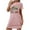 Pink, variant on Mardi Gras Sleep Shirts for Women Funny Carnival Graphic Print Short Sleeve Night Shirts Nightgown Soft Nightdress