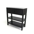 thumbnail image 3 of Wooden Console Table with 3 Drawers and 2 Shelves, Black- Saltoro Sherpi, 3 of 4