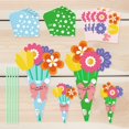 thumbnail image 3 of Diconna Flower Bouquet DIY Craft 24Pcs Kit Colorful Mother's Day Greeting Card Present for Moms, 3 of 7