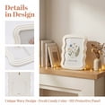 thumbnail image 2 of Unique Bargains Wavy Picture Frame Cute Scalloped Plastic Photo Frame White 4" x 6", 2 of 7