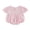 Pink, variant on Newborn Baby Girl Summer Clothes Infant Baby Girl Cotton Linen Outfit Bubble Romper Summer Puff Short Sleeve Doll Collar Cute Solid Color Bodysuit Jumpsuit Playsuit
