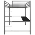 thumbnail image 6 of DHP Mabel Full Metal Loft Bed with Desk in Silver, 6 of 12