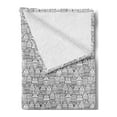 thumbnail image 2 of Urban Soft Flannel Fleece Blanket, Dutch Holland City Old House Facade Traditional Architecture of Netherlands, Cozy Plush for Indoor and Outdoor Use, 70" x 90", Charcoal Grey White, by Ambesonne, 2 of 5