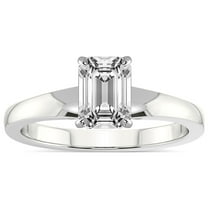 5 Carat IGI Certified Emerald Shape Lab Grown Diamond Engagement Ring | 14K White Gold | Arielle Solitaire Diamond Ring | FG-VS1-VS2 Quality Friendly Diamonds