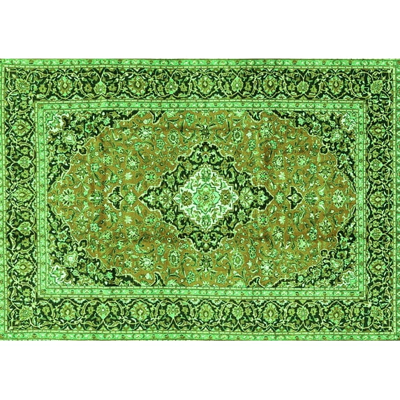 Ahgly Company Indoor Rectangle Persian Green Traditional Area Rugs, 3' x 5'