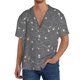 thumbnail image 1 of Fotbe Airplane Routes Around The World Camisa Estampada de Manga Corta para Hombre, Casual de Verano, Estilo Playero, Sin Arrugas-Medium, 1 of 5