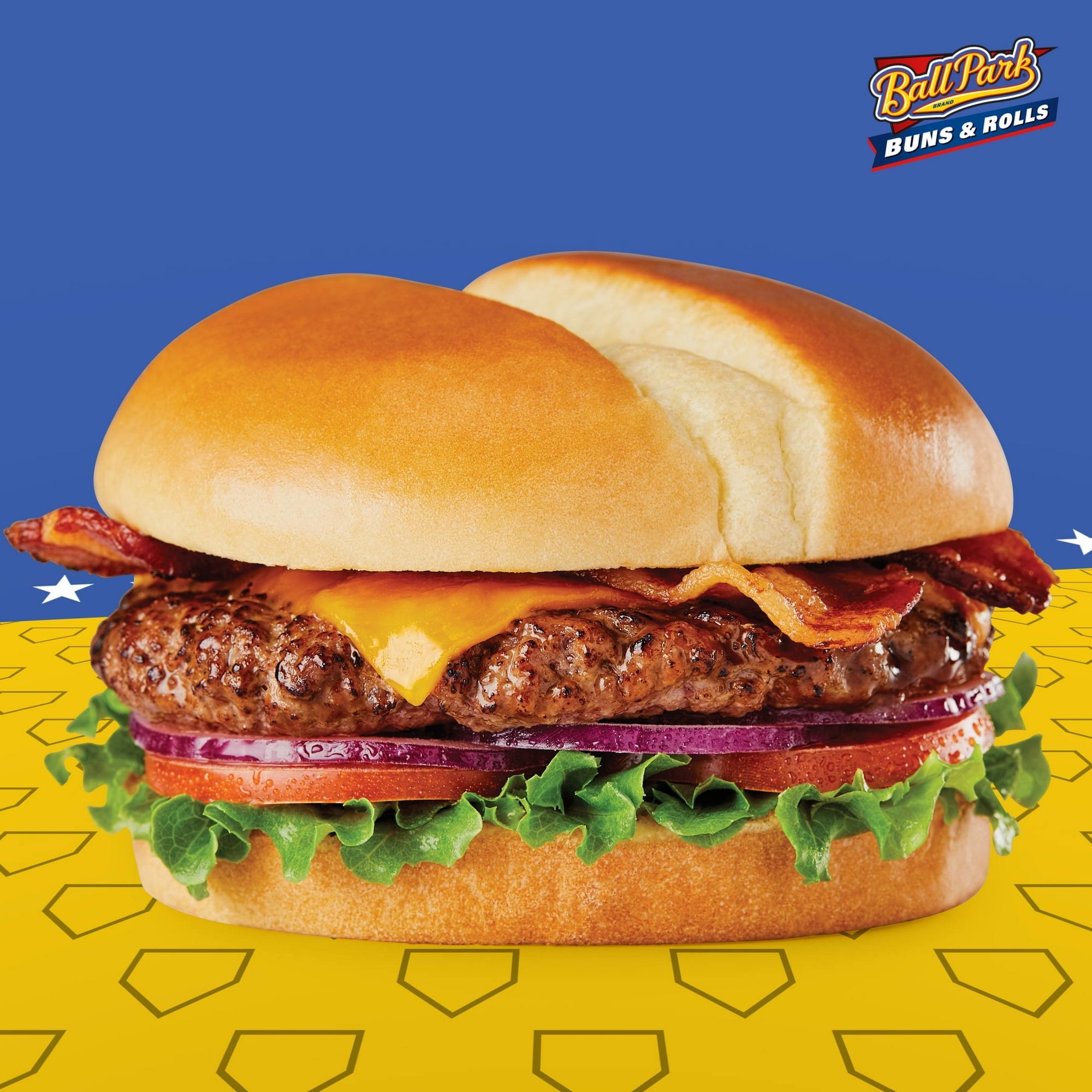 Ball Park Tailgaters Gourmet Extra Large Buns 8 count White Hamburger Buns 21 oz Bag (Pack of 2)