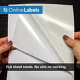thumbnail image 2 of Papel adhesivo OnlineLabels blanco mate, 100 hojas A4, 2 of 6