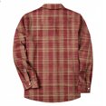thumbnail image 5 of UVEASISHA Plaid Button Down Shirt Men Long Sleeve Lapel Work Shirts Fashion Checkered Print Shirt Jacket Regular Fit Casual Business Shirts Watermelon Red S, 5 of 6
