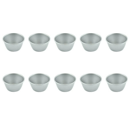 

10 PcsMolds Pudding Molds Cups Mini Chocolate Molten Pans Carbon Steel Cupcake Cake Cookie Pudding Mold Round