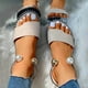 thumbnail image 1 of Sandalias Mujer Zapatillas planas Punta abierta Perla Cómoda Playa Zapatos romanos Flip Flop Wmkox8yii shjk1496, 1 of 6