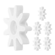 Raindrops Gumball Machine Gear White Plastic for DIY Creative Design 6Pcs