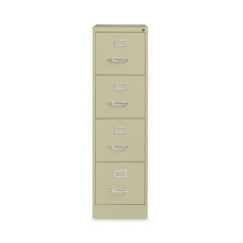 Alera Four-Drawer Economy Vertical File, Letter-Size File Drawers, 15" x 26.5" x 52", Putty