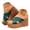 Dark Green, variant on Womens Platform Wedge Sandals Criss Cross Strap Dressy Summer Slides Orthopedic Non Slip Casual Walking Slippers for Beach Vacation Army Green Size 6