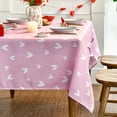 thumbnail image 2 of Valentine''s Day Tablecloth 70×70 Inch Round, Mini Love Hearts Pink Washable Table Cover for Party Picnic Dinner Decor, 2 of 6