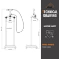 thumbnail image 3 of CASAINC 3-Handle Luxury Claw Foot Freestanding Tub Faucet in Oil Rubbed Bronze, 3 of 10
