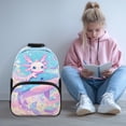 thumbnail image 2 of Aplkyhs Whale Axolotl Large Capacity School Backpack for Students Ages 6-18 Lightweight Water Resistant Ergonomic Adjustable Padded Straps for Elementary Middle High School Use, 2 of 7