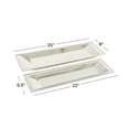 thumbnail image 3 of DecMode 25", 22"W White Stainless Steel Metal Tray, 2-Pieces, 3 of 7