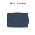 thumbnail image 1 of Large Capacity HDD Organizer Travel Gadget Devices Pouch Makeup Cover Digital Accessories Storage Bag NAVY BLUE 16 X 11CM, 1 of 8
