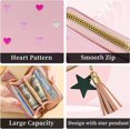 thumbnail image 3 of shiyou-Ladies Wallet, PU Leather Credit Card Wallet Womens Wallets with Card Slots, Solid Color Wallet with Embroidery Heart Pattern and Zipper, Lady Credit Card Holder with Star Pendant (Pink), 3 of 4