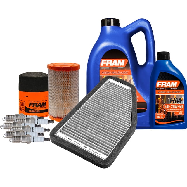 Kit De Afinación Con Aceite 20W50 Mineral, Bujías Cobre, Filtro De Aire, Filtro De Aceite Y Filtro De Cabina 11 Piezas Compatible con Mercury Mariner V6 3.0L DE 2009 A 2011