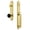 Gold, variant on Grandeur Arc Dummy Handleset with D Grip and Coventry Knob