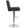thumbnail image 4 of Adjustable Tufted Accent Trimmed Back Barstool-Black LeatherSoft, 4 of 5