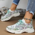 thumbnail image 2 of Sopiago Walking Shoes Women Women Running Shoes Lightweight Breathable Slip on Sneakers Casual Comfortable Workout Shoes Athletic Green,40, 2 of 6